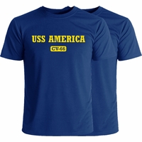 Navy Aircraft Carrier T-Shirts with Text Thumbnail Illustration