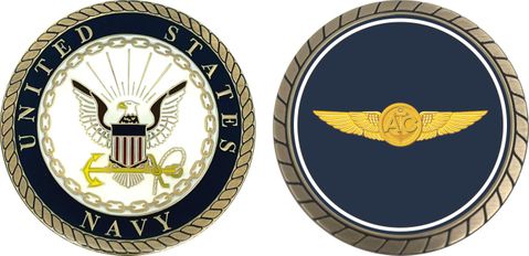 Navy Aircrew Wings Challenge Coin