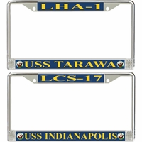 Navy Amphibious Assault Ship License Plate Frames Thumbnail Illustration