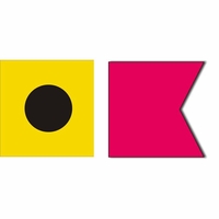 Navy and International Signal Flag Stickers Thumbnail Illustration