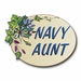 Navy Aunt Pride Vinyl Transfer  Decal