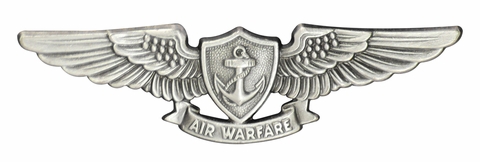 Navy Aviation Air Warfare Specialist Badge - Oxidized Finish