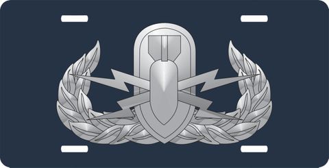 Navy Basic Explosive Ordnance Disposal License Plate