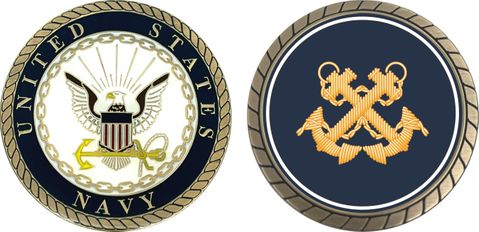 Navy Boatswain Officer Challenge Coin