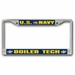 Navy Boiler Tech BT Chrome License Plate Frame