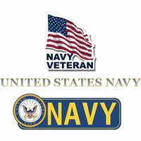 Navy Bumper Stickers and Window Strips Thumbnail Illustration