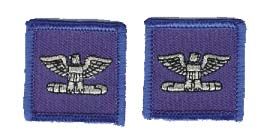 Navy CAPT Captain (06) Rank Insignia Collar Device (pair) Patch