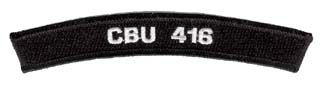 Navy CBU 416 Rocker Military Patch