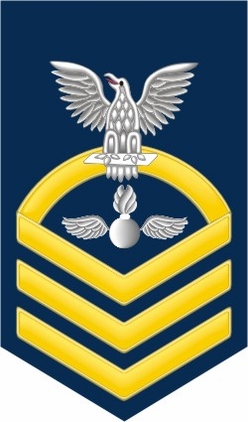 Navy Chief Gold E-7 Aviation Ordnanceman AO Decal Sticker