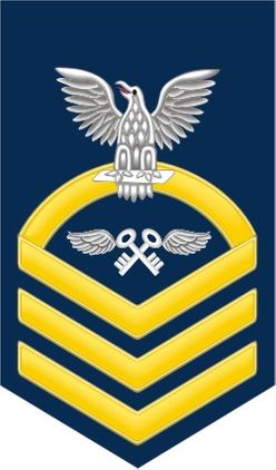 Navy Chief Gold E-7 Aviation Storekeeper AK Decal Sticker