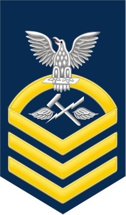 Navy Chief Gold E-7 Aviation Support Equipment Tech AS Decal Sticker