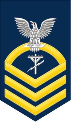 Navy Chief Gold E-7 Construction Electrician CE Decal Sticker