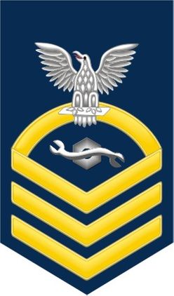 Navy Chief Gold E-7 Construction Mechanic CM Decal Sticker