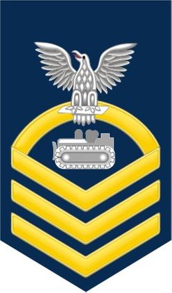 Navy Chief Gold E-7 Equipment Operator Decal Sticker