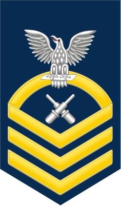 Navy Chief Gold E-7 Gunner's Mate GM Decal Sticker