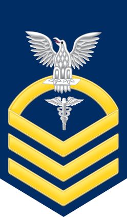 Navy Chief Gold E-7 Hospital Corpsman HM Decal Sticker