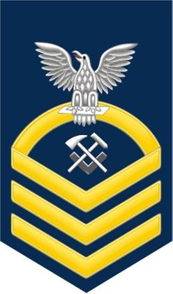 Navy Chief Gold E-7 Hull Maintenance Technician HT Decal Sticker