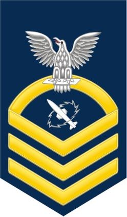 Navy Chief Gold E-7 Missile Technician MT Decal Sticker