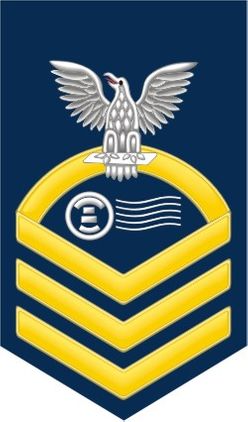 Navy Chief Gold E-7 Postal Clerk PC Decal Sticker