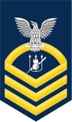 Navy Chief Gold E-7 Weapons Technician WT Decal Sticker