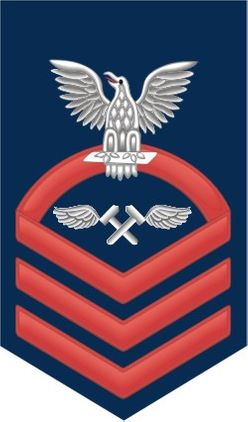 Navy Chief Red E-7 Aviation Structural Mechanic AM Decal Sticker