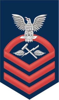 Navy Chief Red E-7 Aviation Support Equipment Tech AS Decal Sticker