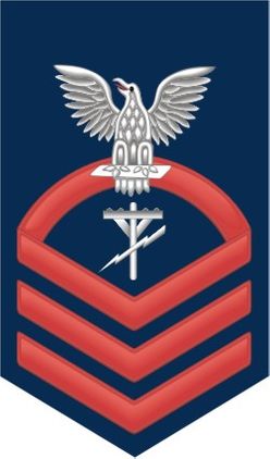 Navy Chief Red E-7 Construction Electrician CE Decal Sticker