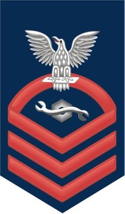 Navy Chief Red E-7 Construction Mechanic CM Decal Sticker