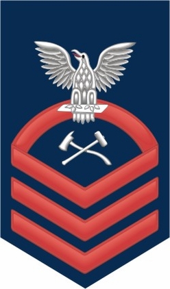 Navy Chief Red E-7 Damage Controlman DC Decal Sticker