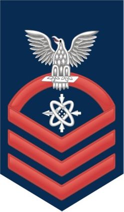 Navy Chief Red E-7 Data Systems Technician DS Decal Sticker
