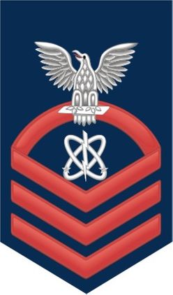 Navy Chief Red E-7 Electronics Warfare Technician EW Decal Sticker