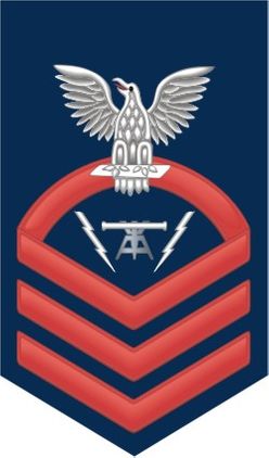 Navy Chief Red E-7 Fire Controlman FC Decal Sticker