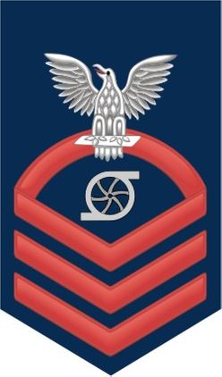 Navy Chief Red E-7 Gas Turbine Systems Technician GS Decal Sticker