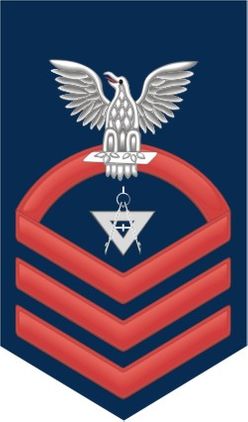 Navy Chief Red E-7 Illustrator Draftsman DM Decal Sticker
