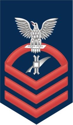 Navy Chief Red E-7 Legalman LN Decal Sticker