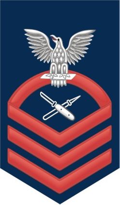 Navy Chief Red E-7 Lithographer LT Decal Sticker