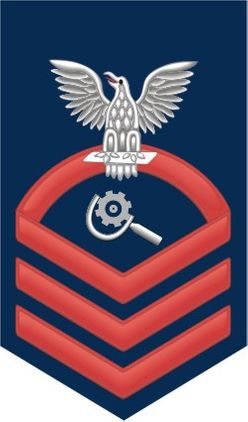 Navy Chief Red E-7 Machinery Repairman MR Decal Sticker