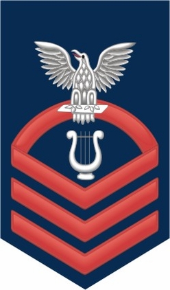 Navy Chief Red E-7 Musician MU Decal Sticker