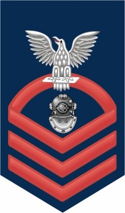 Navy Chief Red E-7 Navy Diver ND Decal Sticker