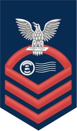 Navy Chief Red E-7 Postal Clerk PC Decal Sticker