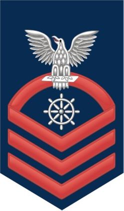 Navy Chief Red E-7 Quartermaster QM Decal Sticker