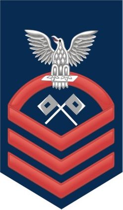 Navy Chief Red E-7 Signalman SM Decal Sticker