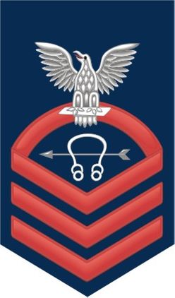 Navy Chief Red E-7 Sonar Technician ST Decal Sticker