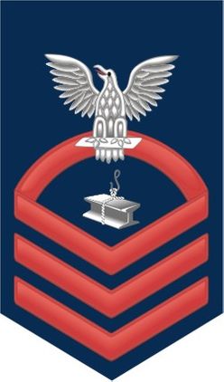 Navy Chief Red E-7 Steelworkers SW Decal Sticker