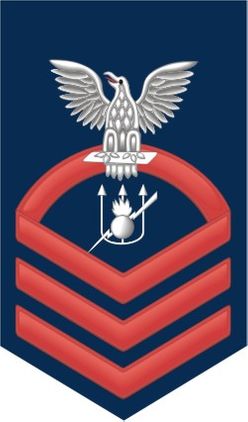 Navy Chief Red E-7 Weapons Technician WT Decal Sticker