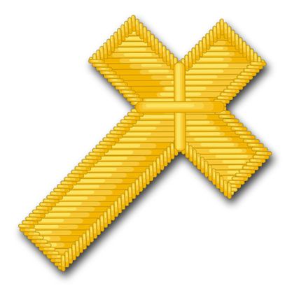 Navy Christian Corps Cross Vinyl Transfer Decal