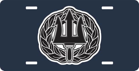 Navy Command Ashore Reversed License Plate