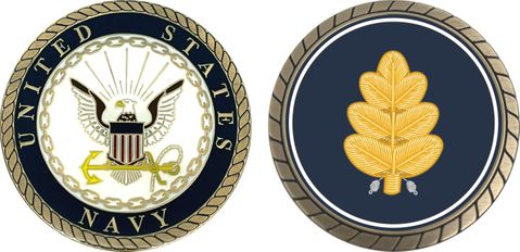Navy Dental Corps Oak Leaf Challenge Coin