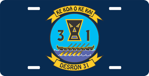 Navy Destroyer Squadron Thirty One License Plate
