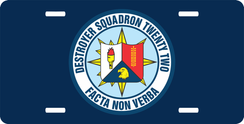 Navy Destroyer Squadron Twenty Two License Plate